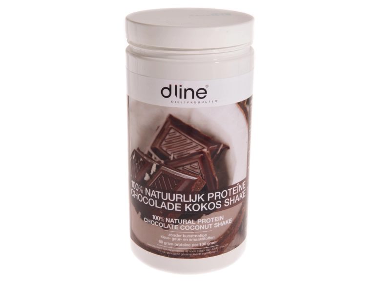Chocolade cocos proteïne shake voorzien