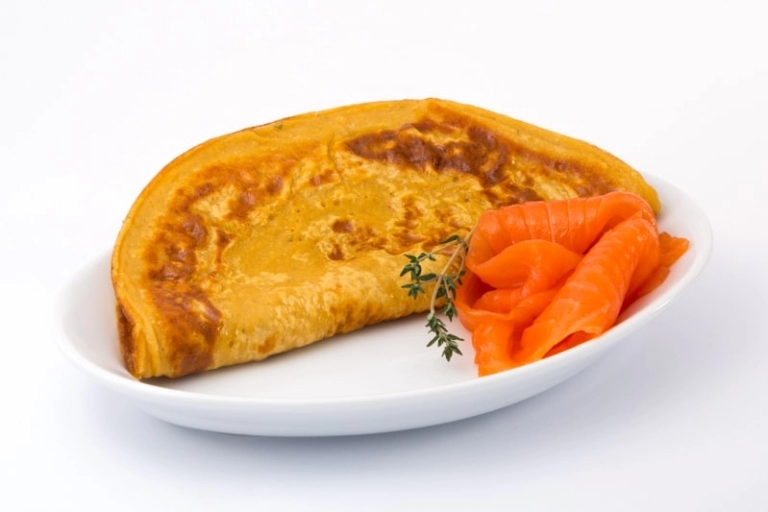 Omelet blinis zalm proteïne